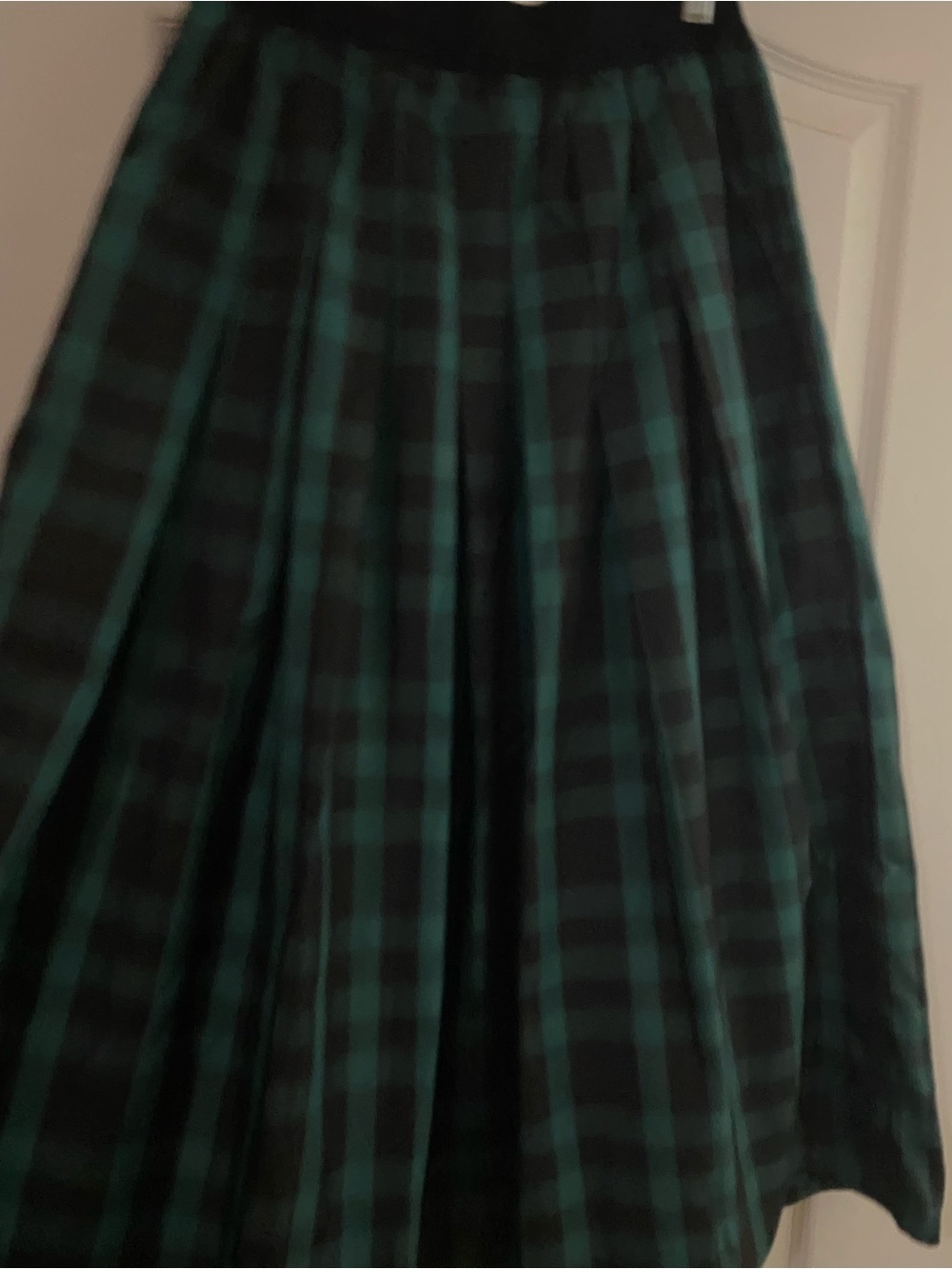 Joan Rivers Green Plaid Pleated Soft Girl Maxi Skirt High Waisted  
Flowy XXSP - Picture 9 of 11